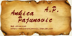 Ankica Pajunović vizit kartica
